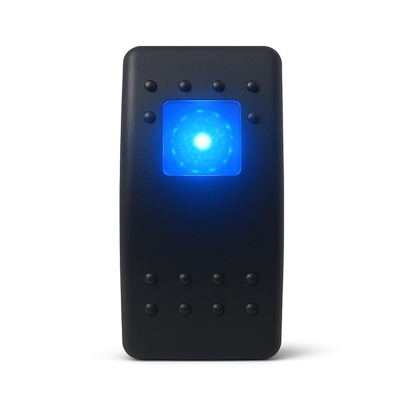 MGI SpeedWare 3-Pack Marine Rocker Switches with Illuminated LED, 20A 12vDC, SPST Latching ON/Off (Blue) - Image 2